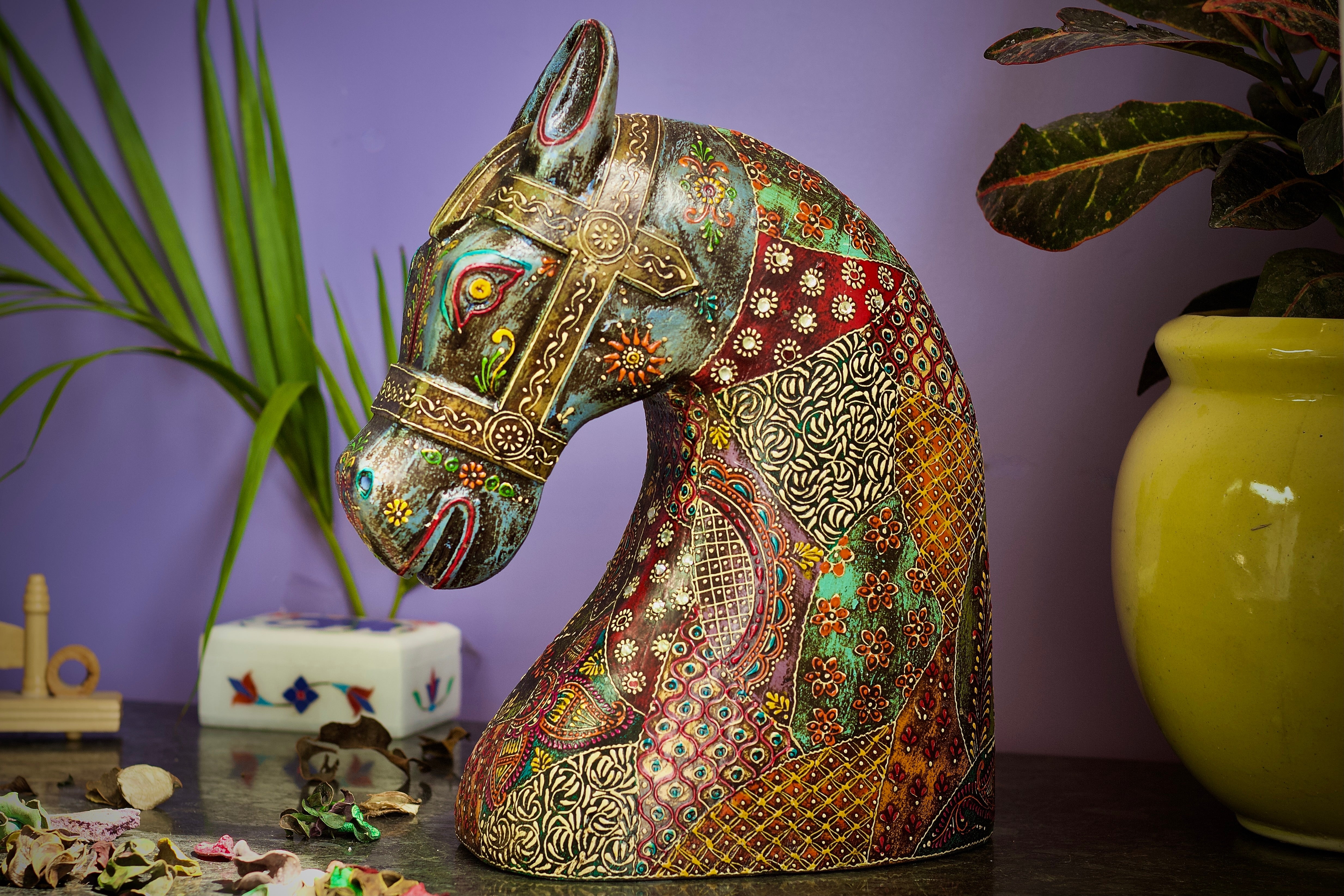 Hand Painted Wooden Horse