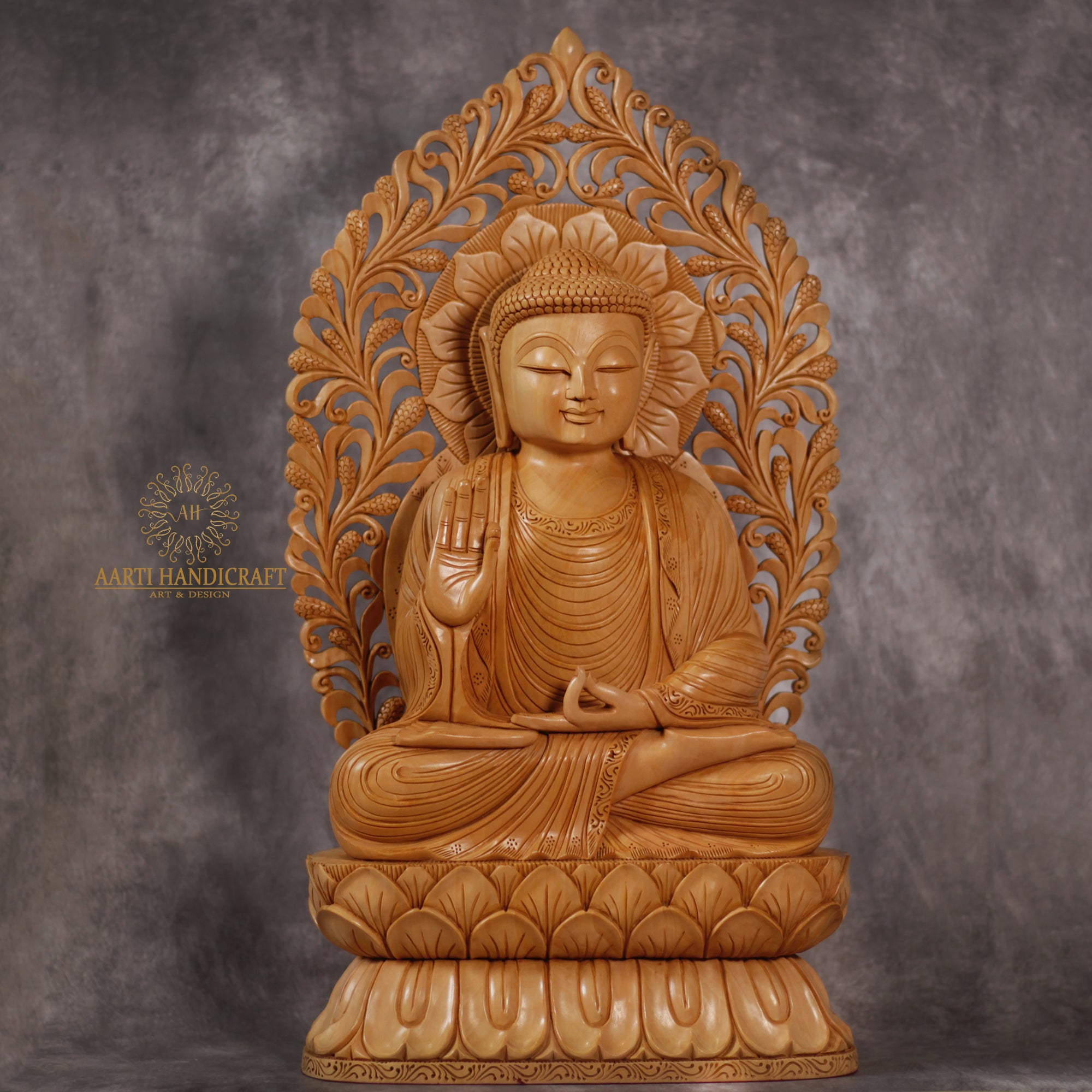 21' Blessing Buddha | Sitting Posture | Teak Wood