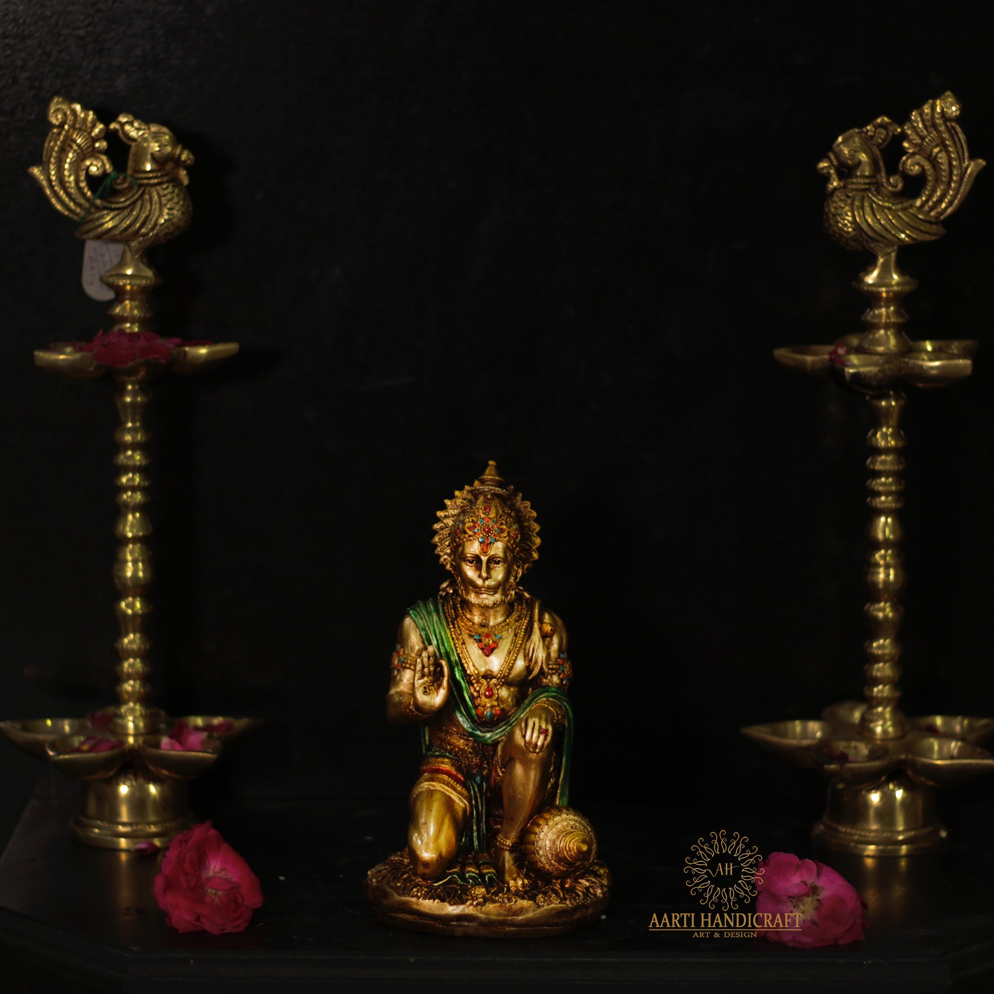 7" Sitting Blessing Hanuman Statue