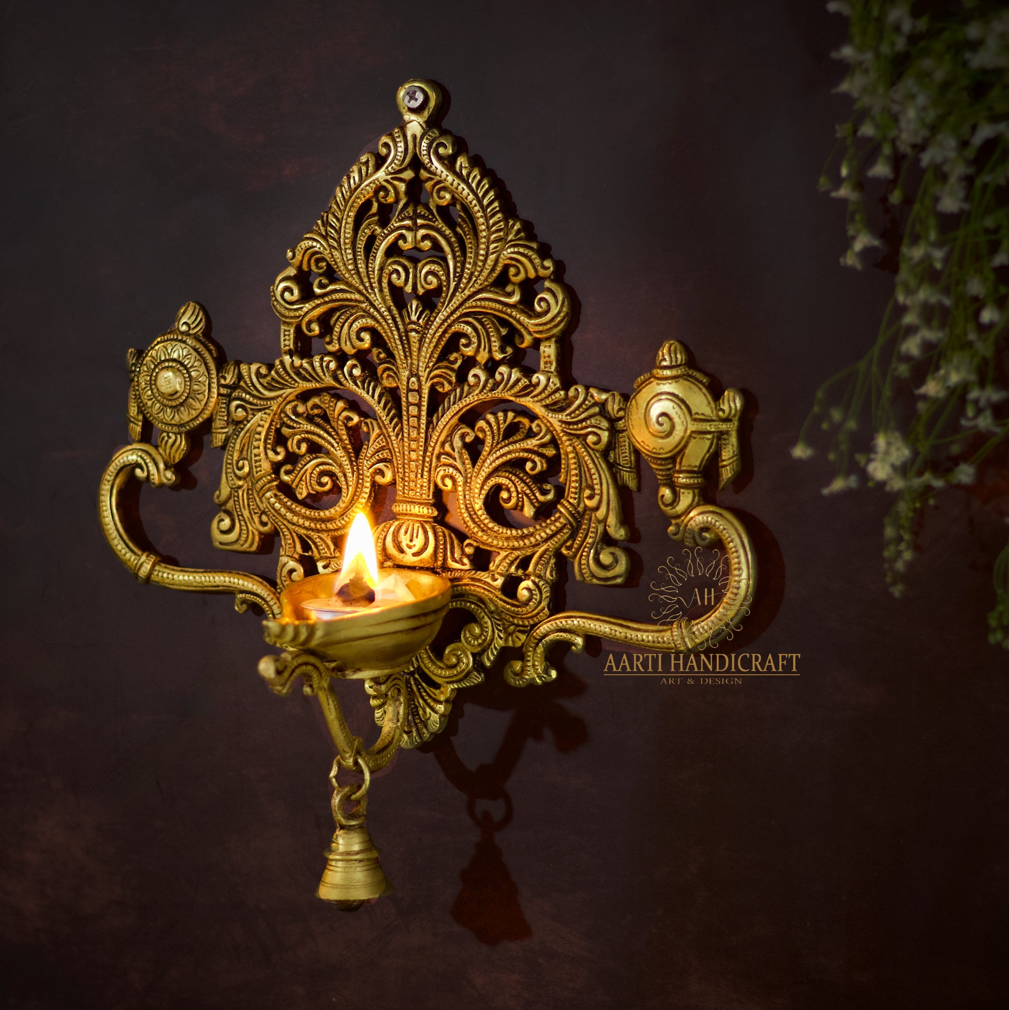 Wall Hanging Brass Diya