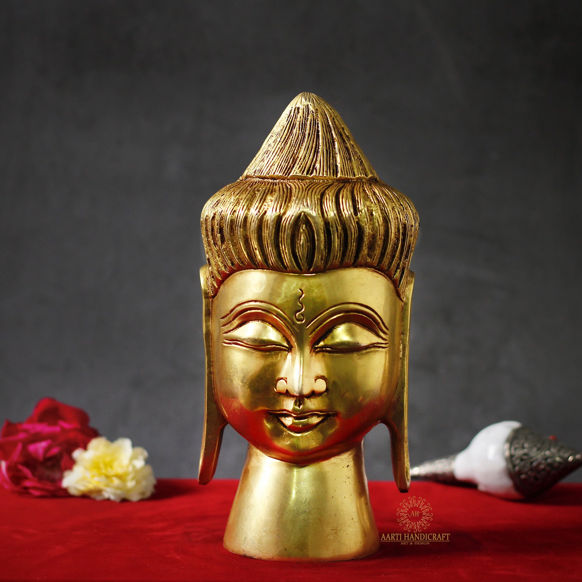 Brass Buddha in 8"