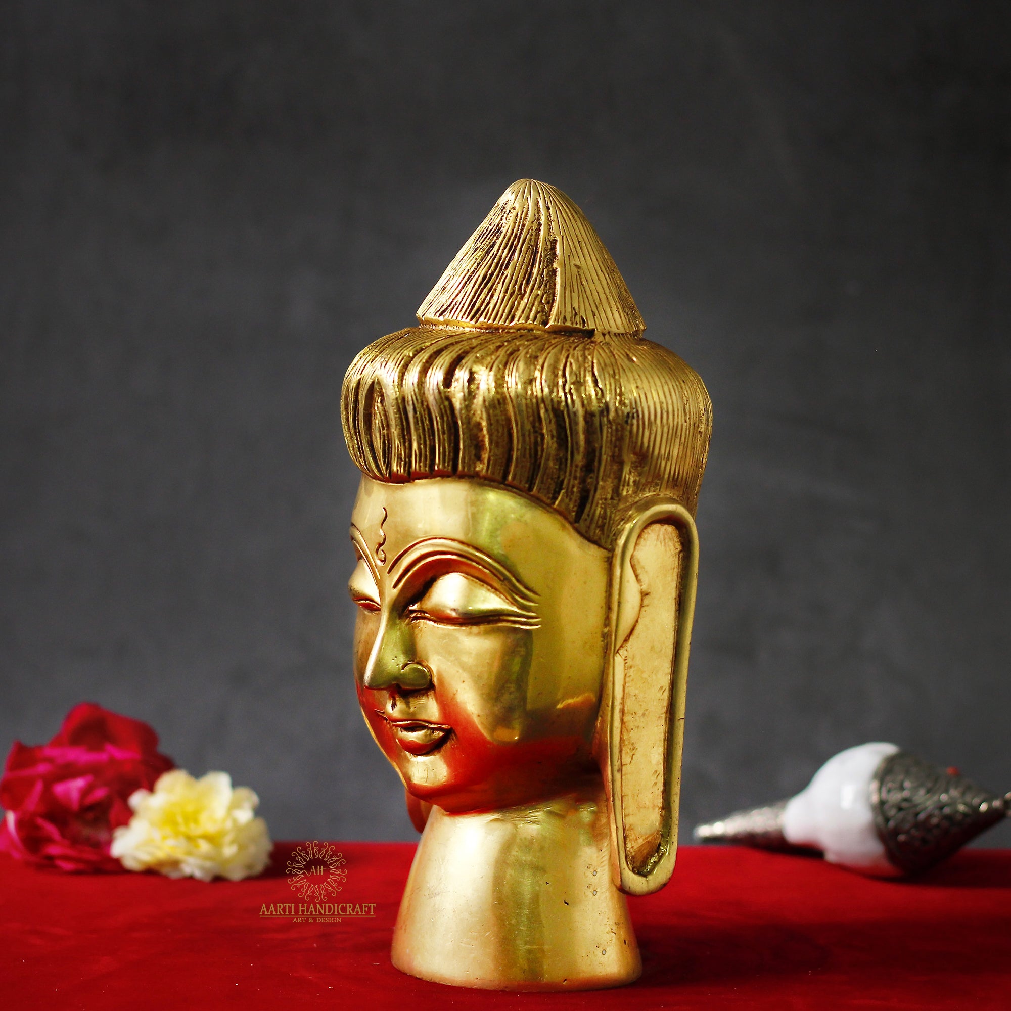 Brass Buddha in 8"