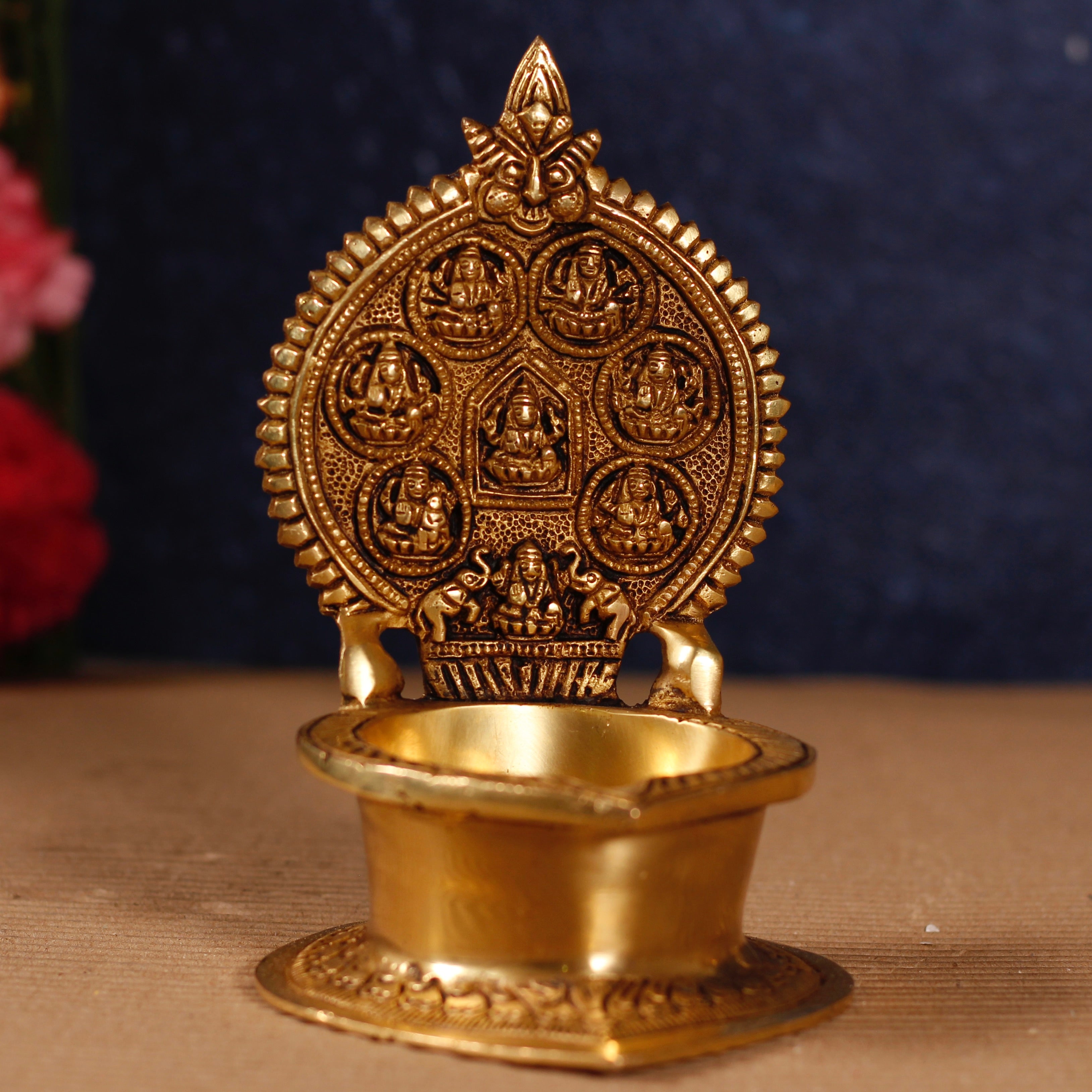 7" Ashtalakshmi Brass Diya