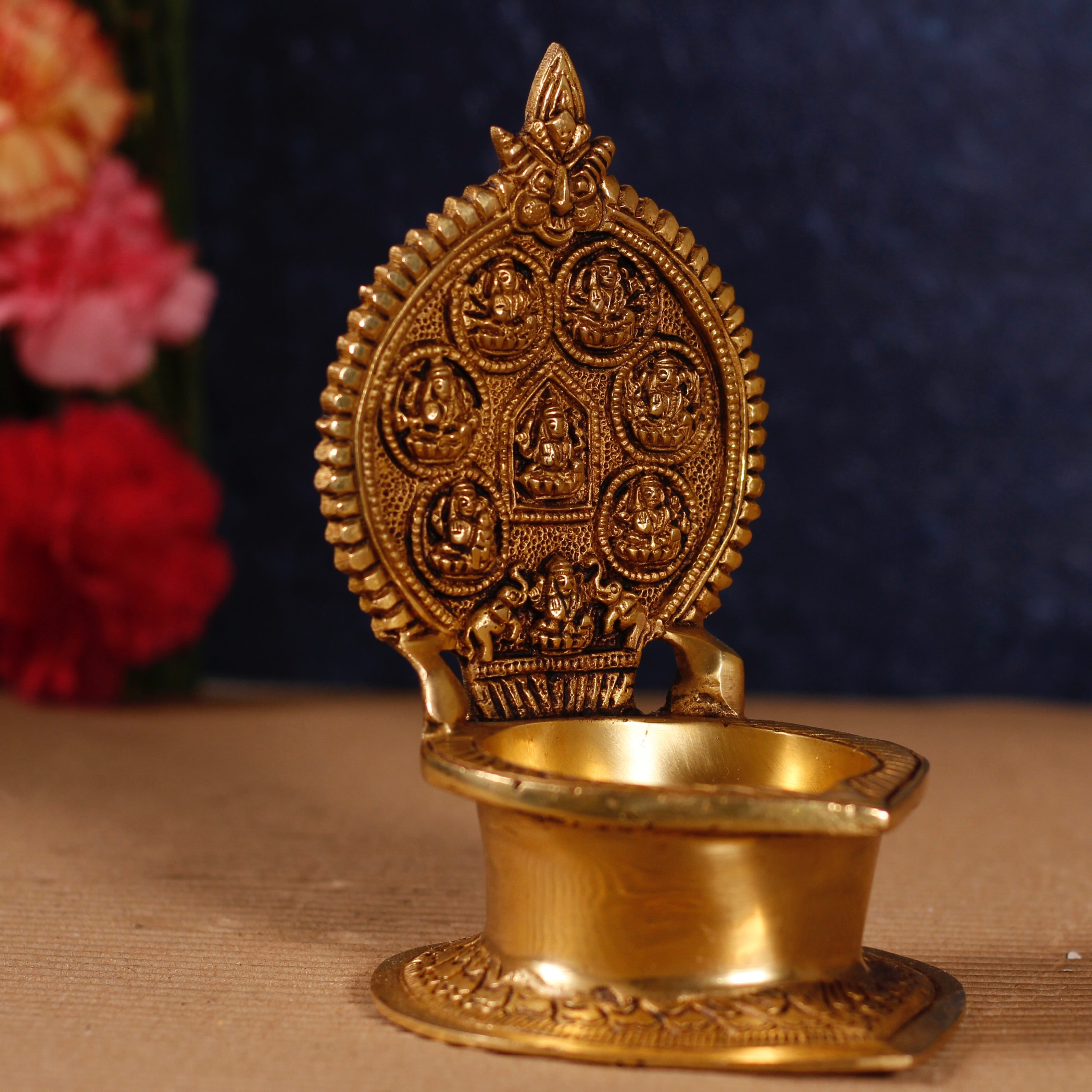 7" Ashtalakshmi Brass Diya