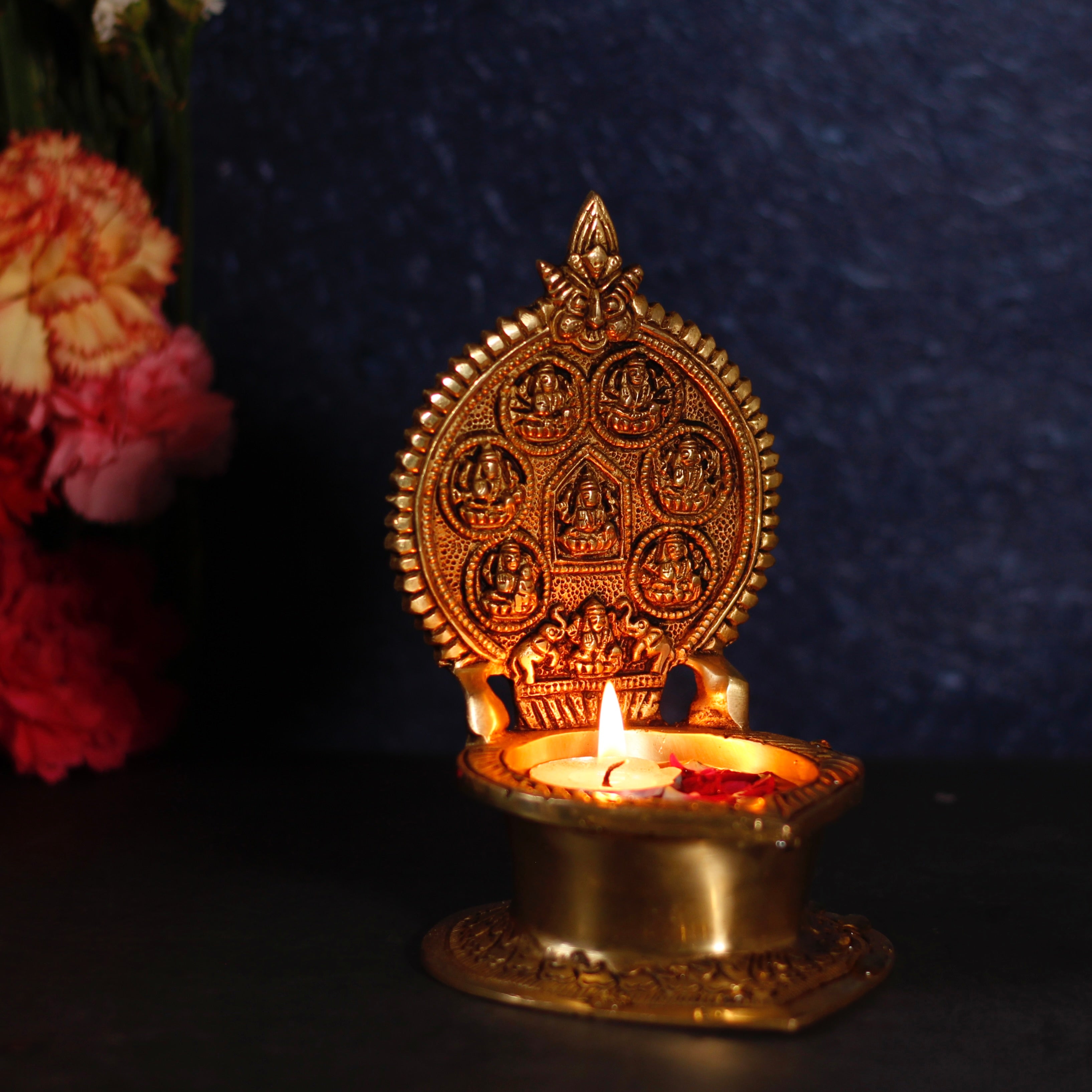 7" Ashtalakshmi Brass Diya