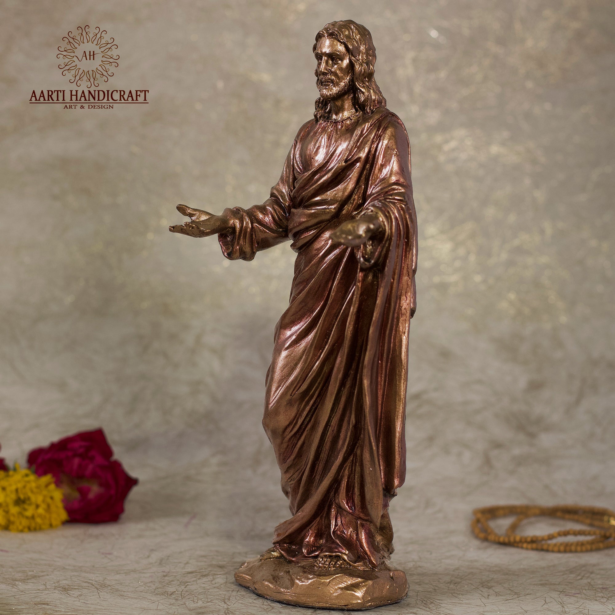 Standing jesus Idol In Copper Finish