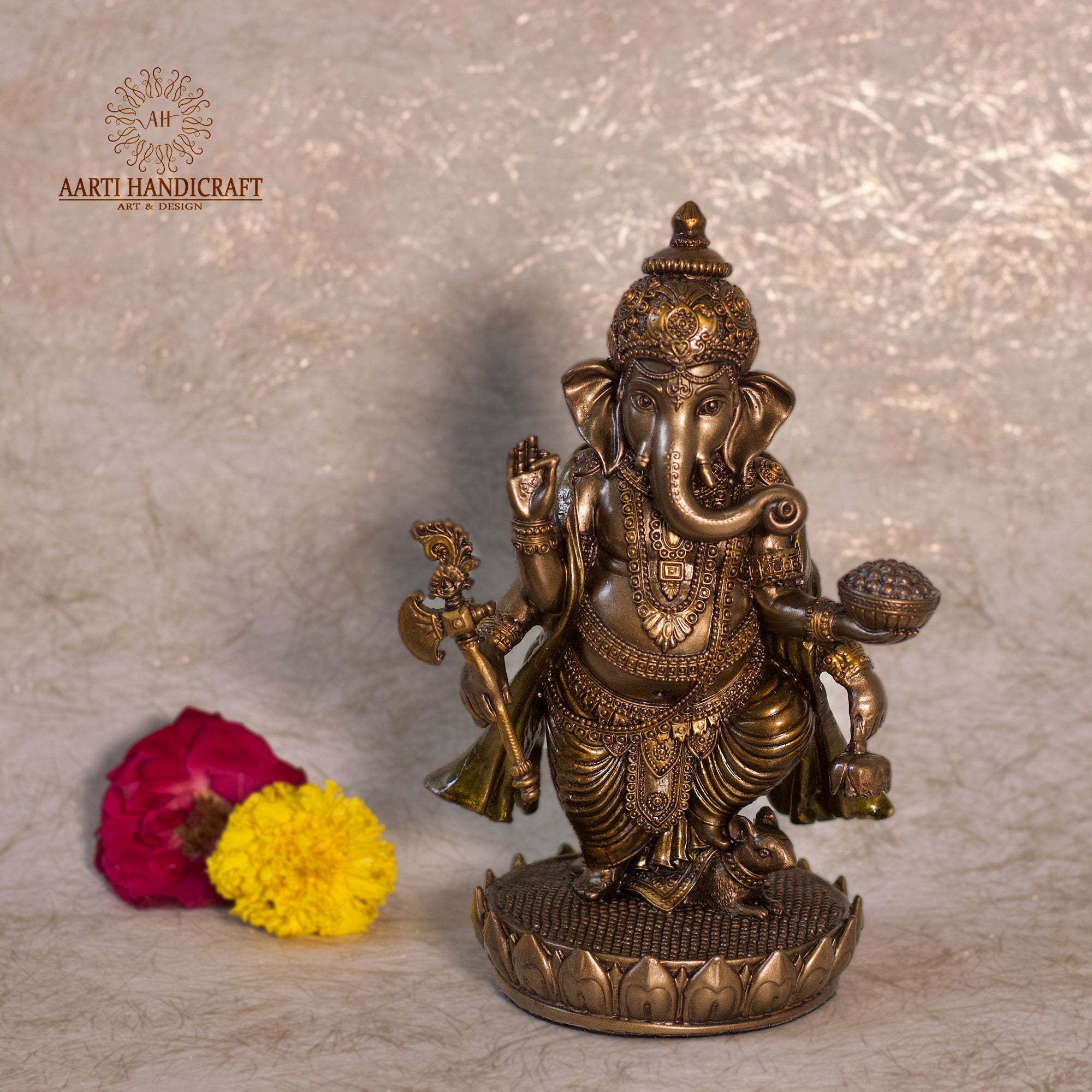 Dancing Ganesha In Copper Finish