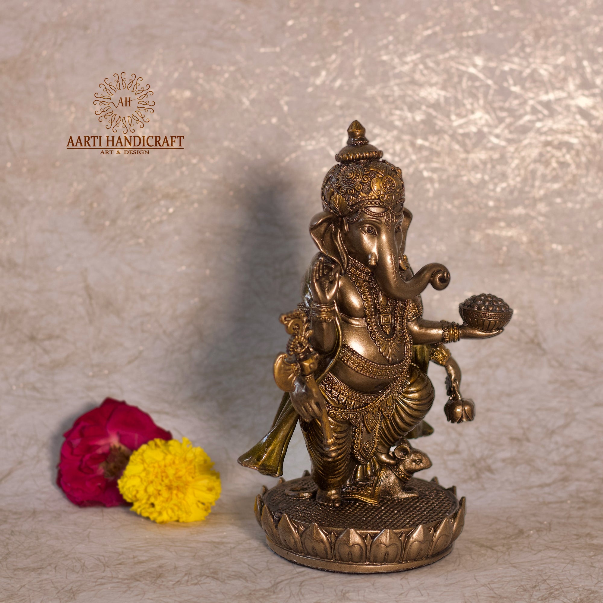 Dancing Ganesha In Copper Finish