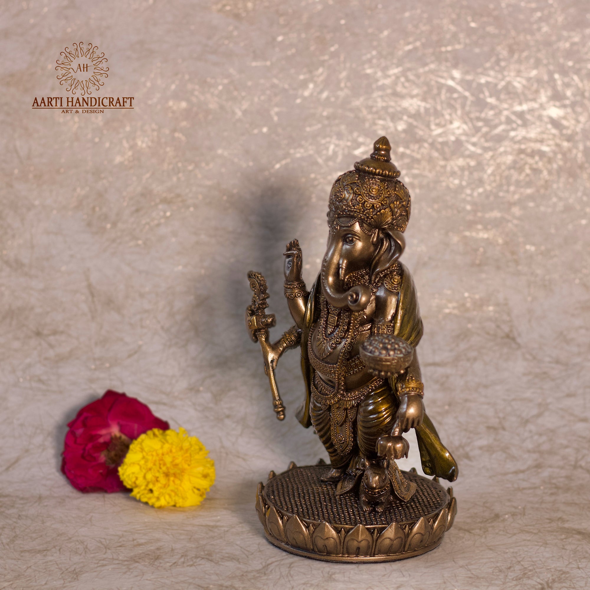 Dancing Ganesha In Copper Finish