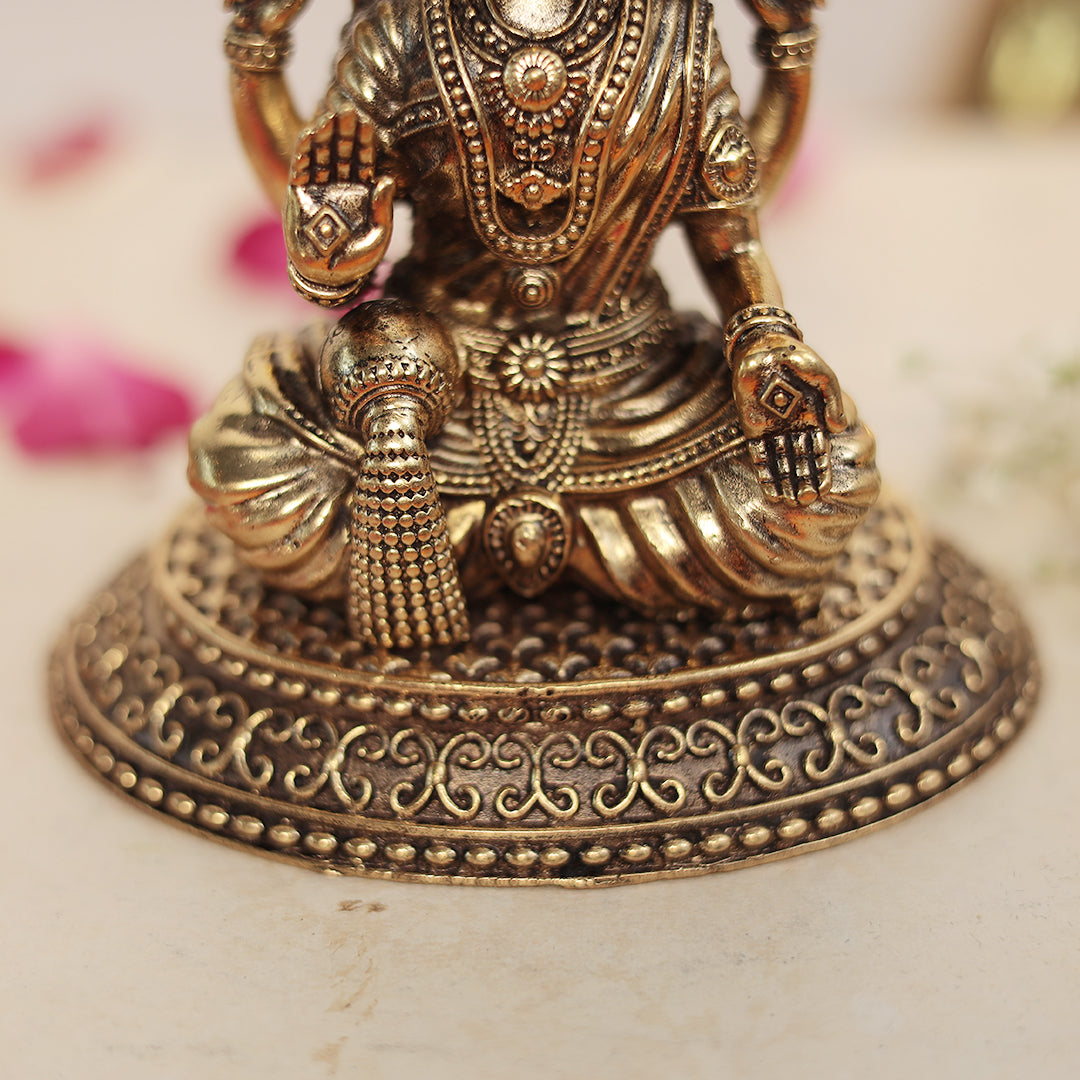 Brass Blessing Lakshmi and Ganesh Pair In 5 Inches (12.2 Cm)