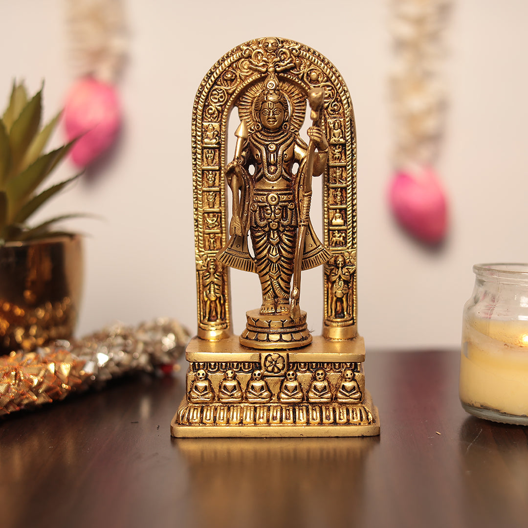 Superfine Brass Ayodhya Ram Lalla Idol In 7 Inches (18 Cm)