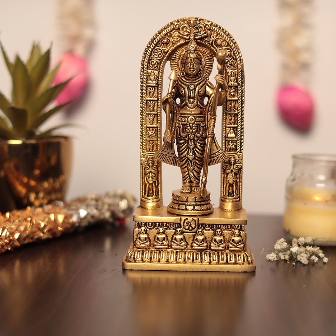 Superfine Brass Ayodhya Ram Lalla Idol In 7 Inches (18 Cm)