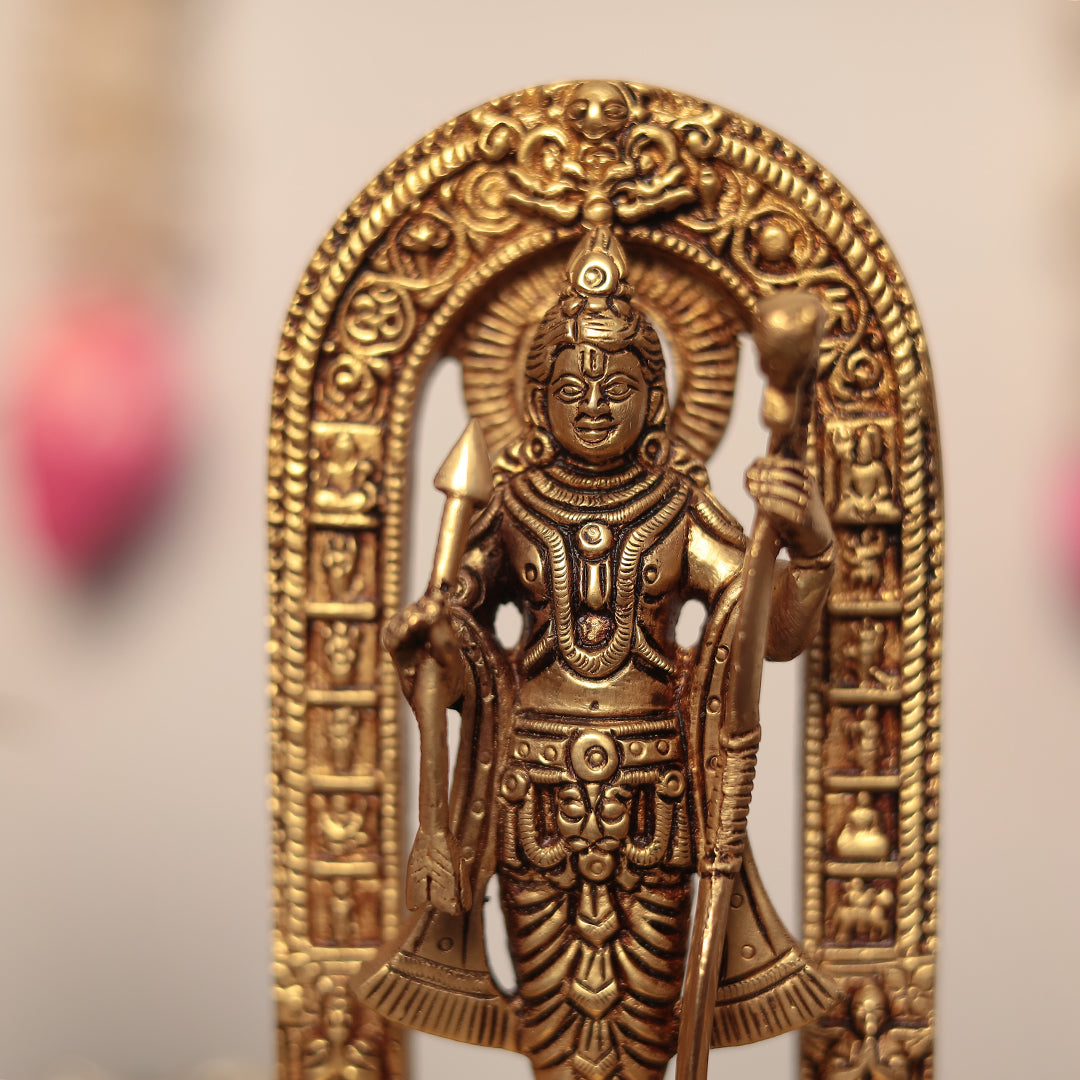 Superfine Brass Ayodhya Ram Lalla Idol In 7 Inches (18 Cm)