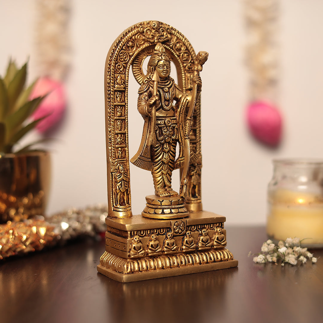 Superfine Brass Ayodhya Ram Lalla Idol In 7 Inches (18 Cm)