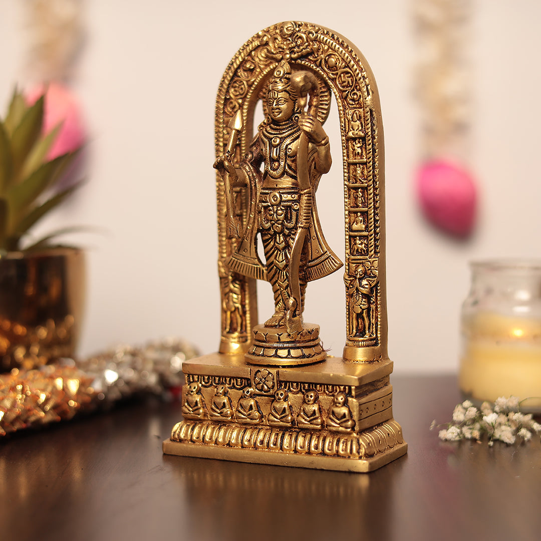 Superfine Brass Ayodhya Ram Lalla Idol In 7 Inches (18 Cm)