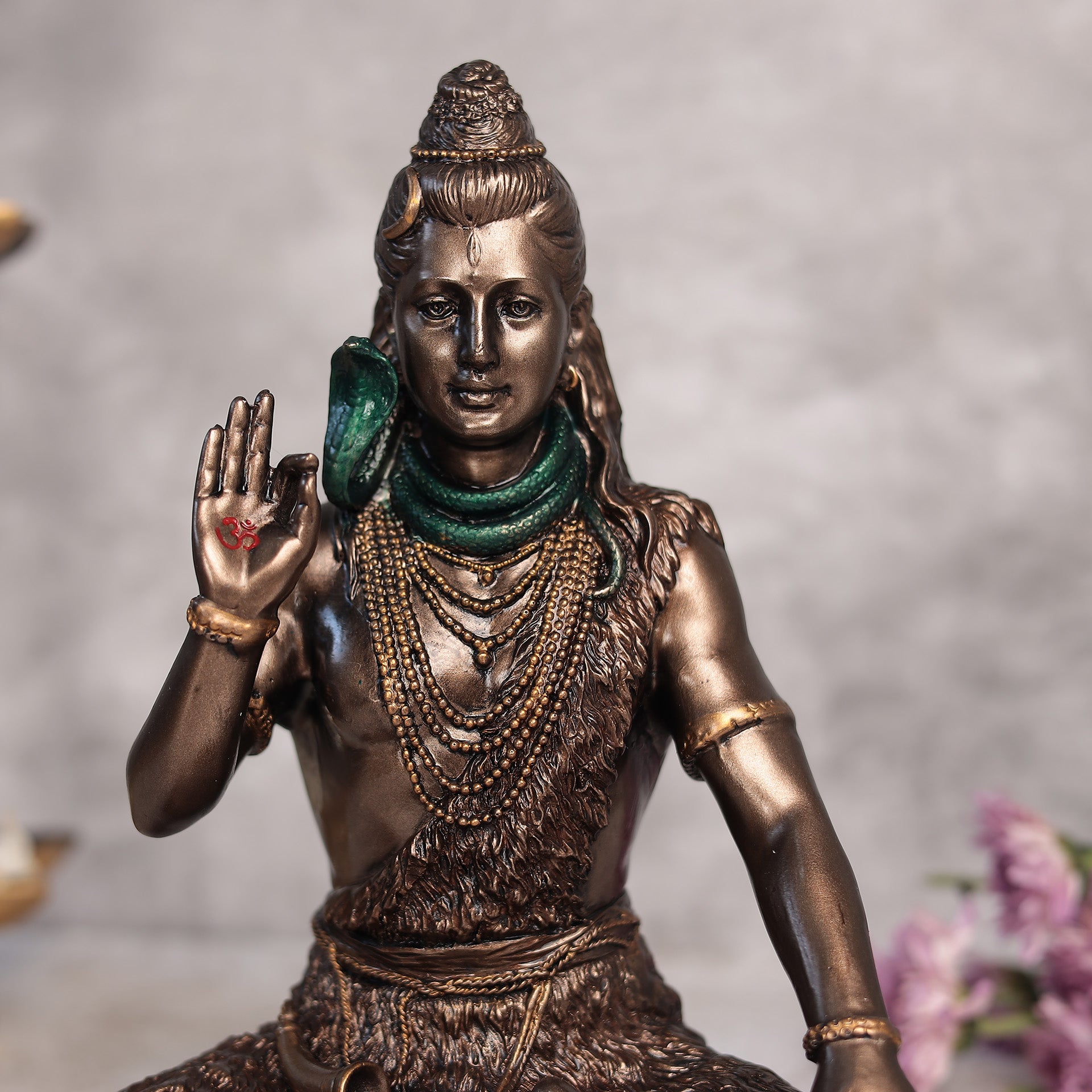 Blessing Shiva Idol In Copper Finish