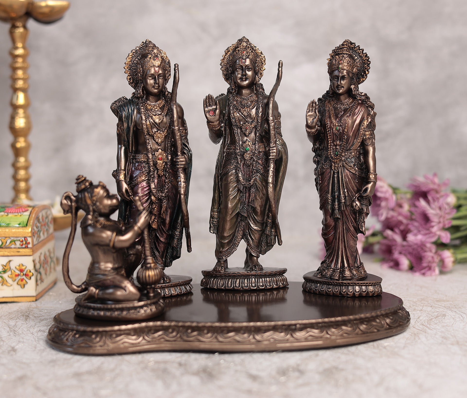 Ram Darbar with Magnetic Stand in Copper Finish