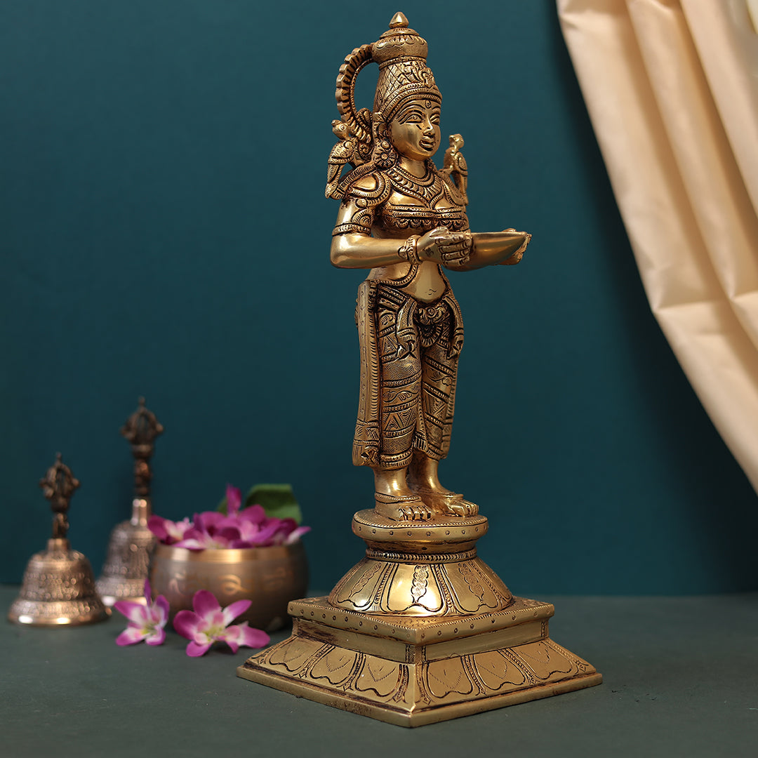 Auspicious Brass Deep Lakshmi Idol