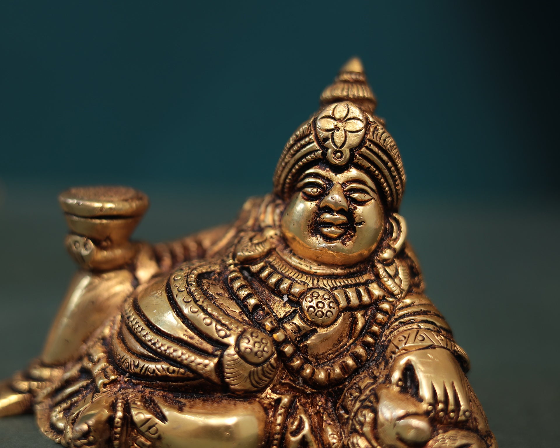 Lord of Wealth Kuber/Kubera Brass Statue