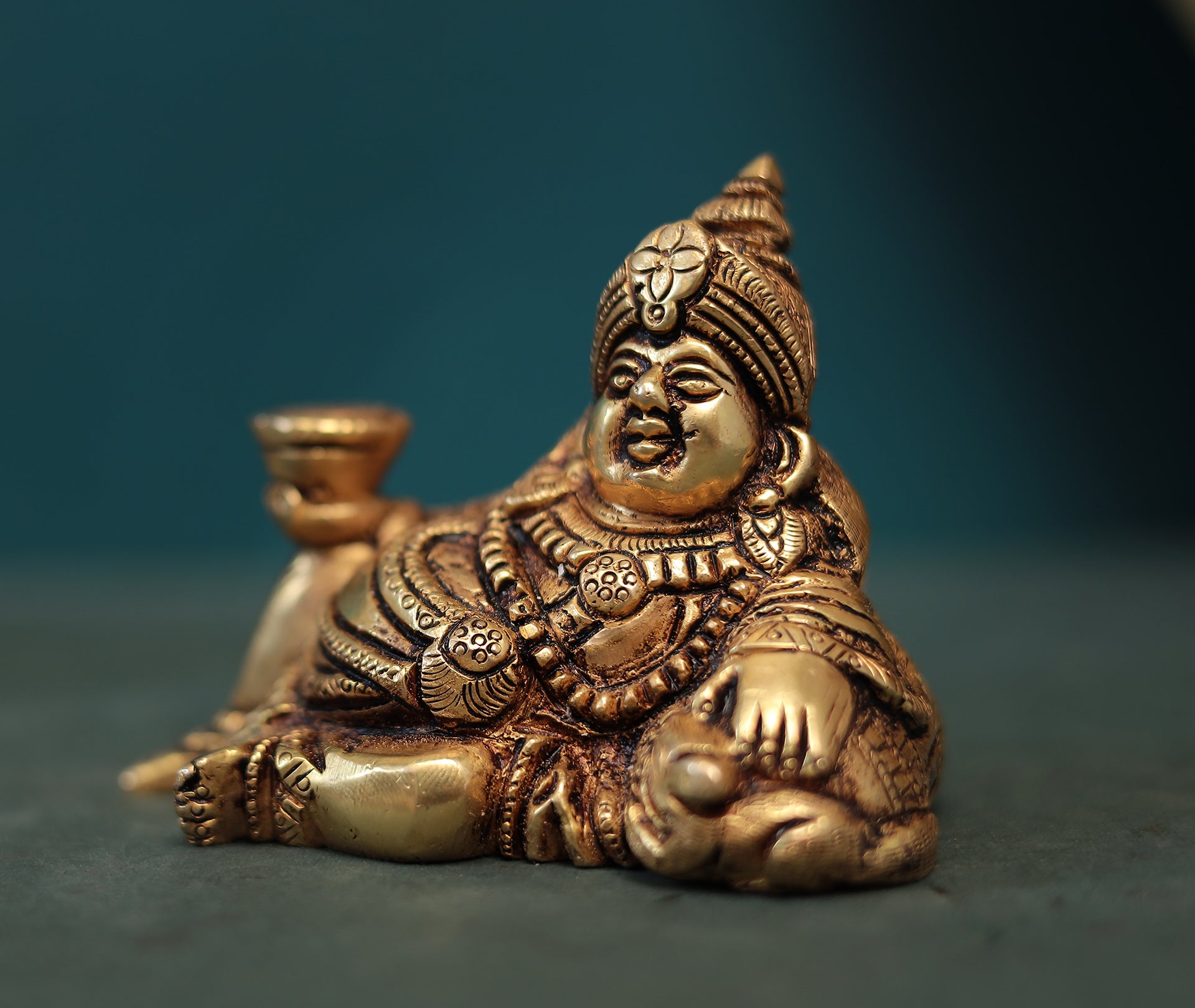 Lord of Wealth Kuber/Kubera Brass Statue