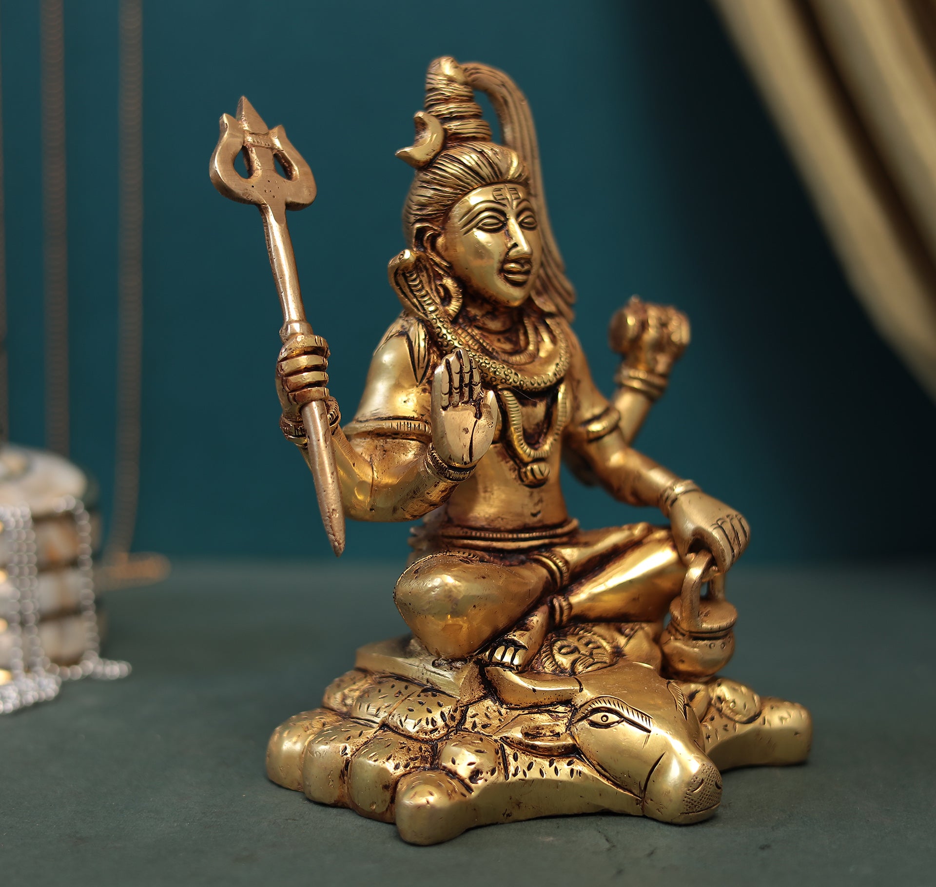 Brass Lord Shiva Idol In 7 Inch (17.78 Cm)