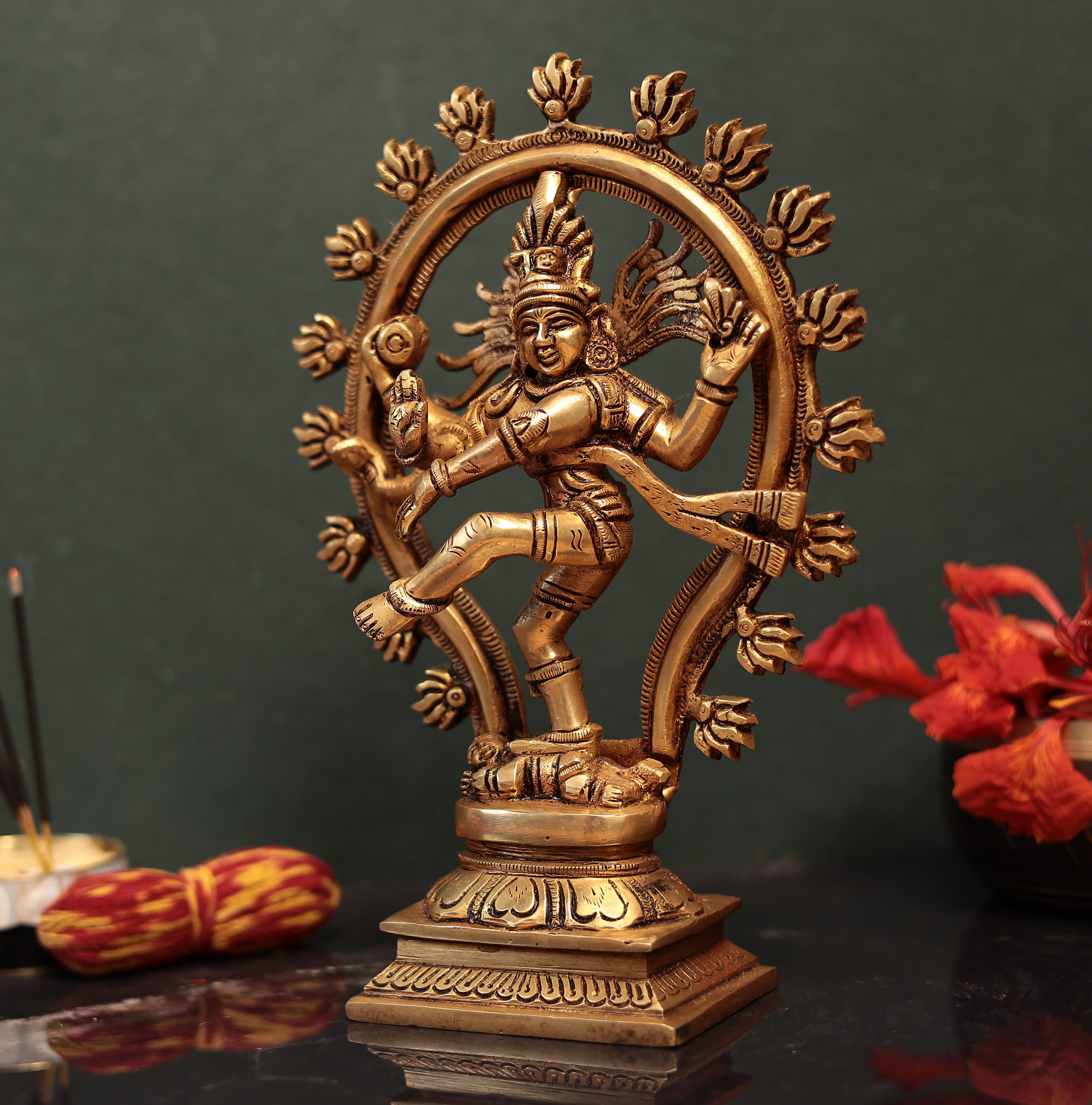 Brass Nataraja/Dancing Shiva in 10 Inches