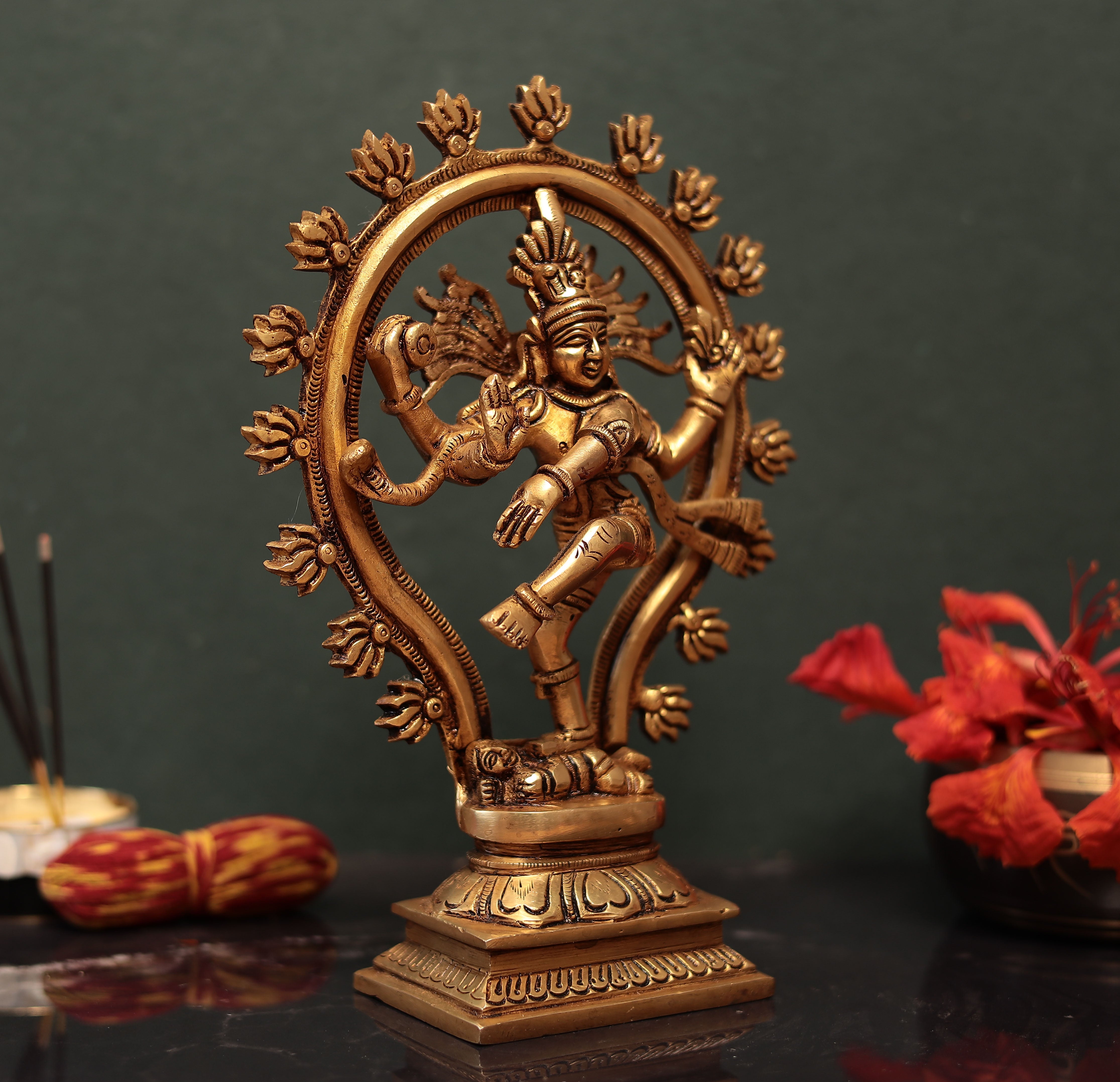 Brass Nataraja/Dancing Shiva in 10 Inches