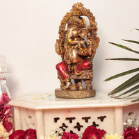 Elegant Multicolor Resin Chowki Ganesha in 10