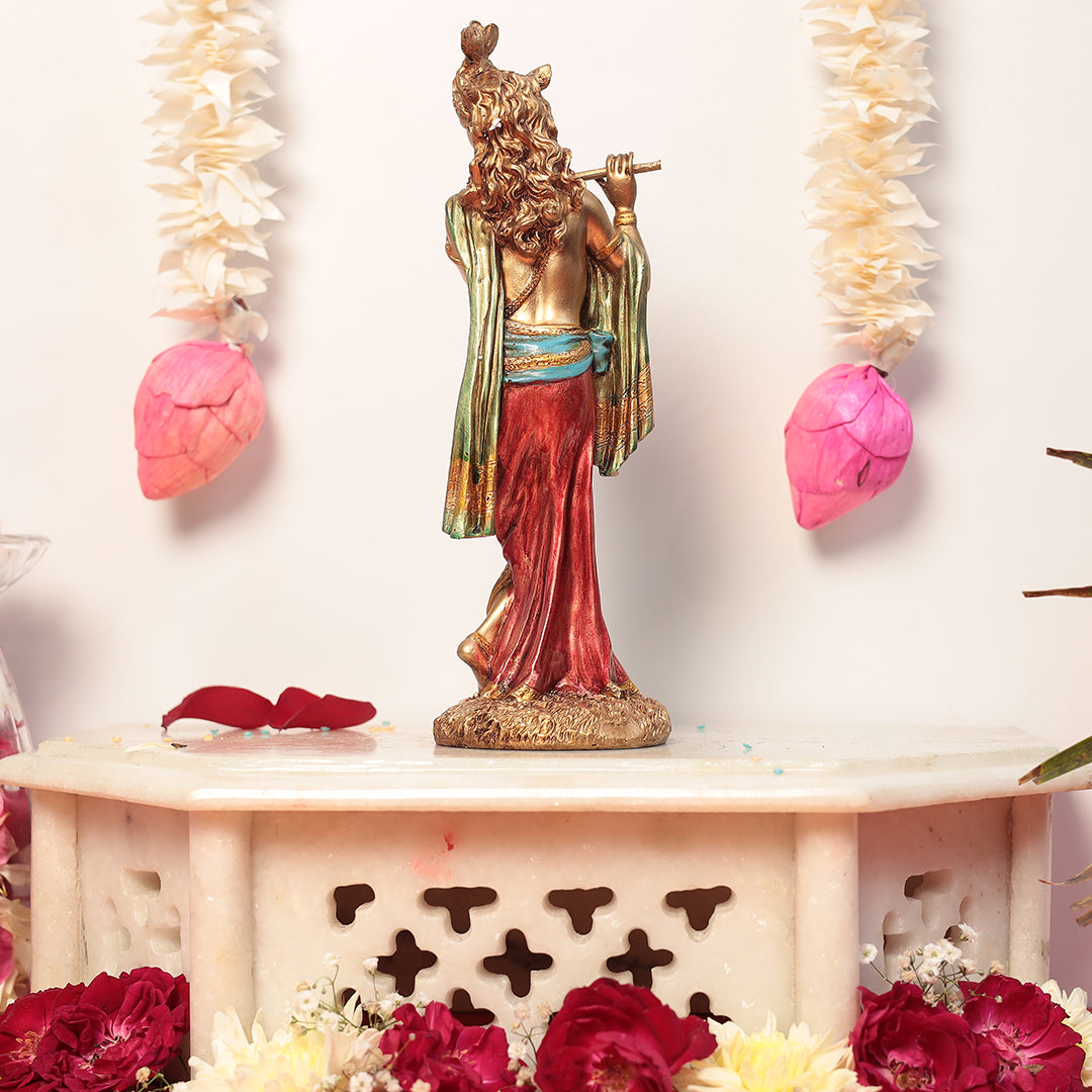 Flute Krishna Idol Symbol of love and Spiritual In 16"