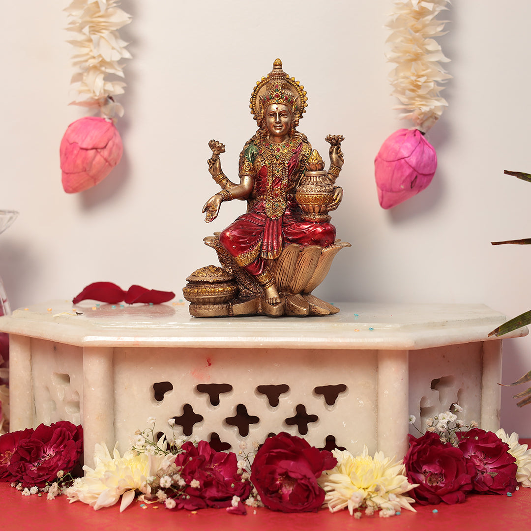 Lakshmi Ganesh Saraswati Set In 8 Inches