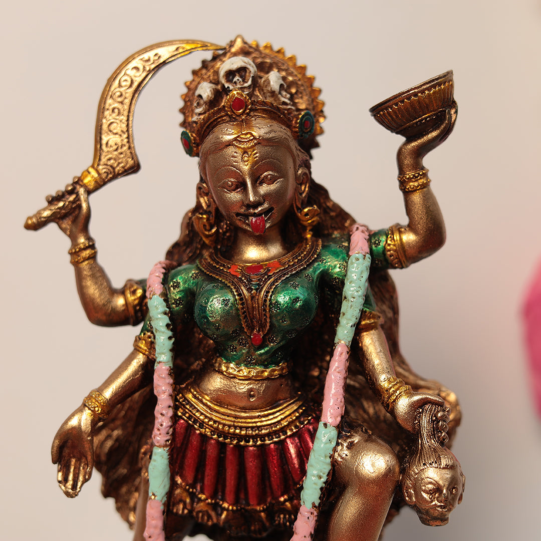 Antique Goddess Kali Idol in 8 Inches *