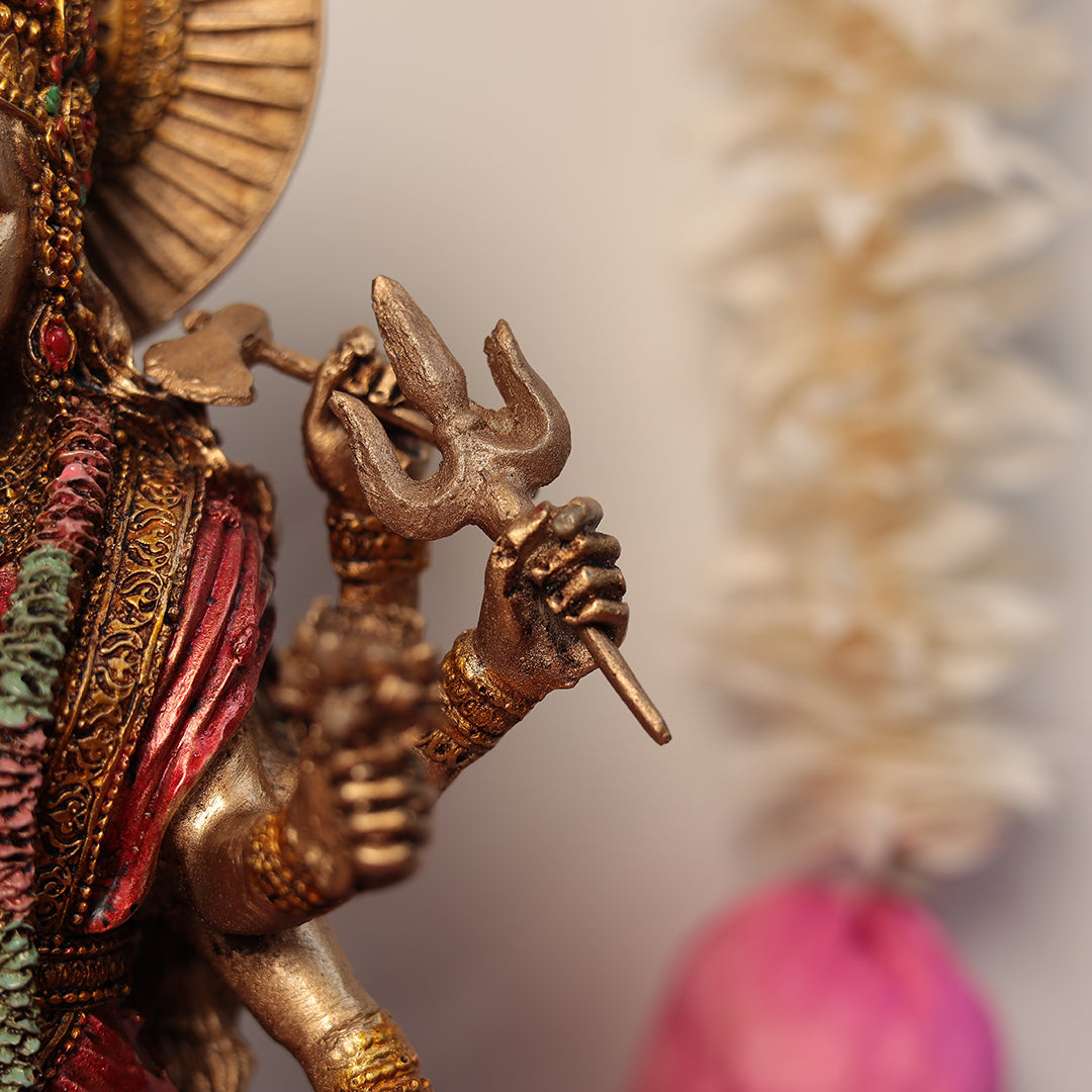 Standing Maa Durga In Multicolor (Resin) In 12 Inches (30.48 Cm)