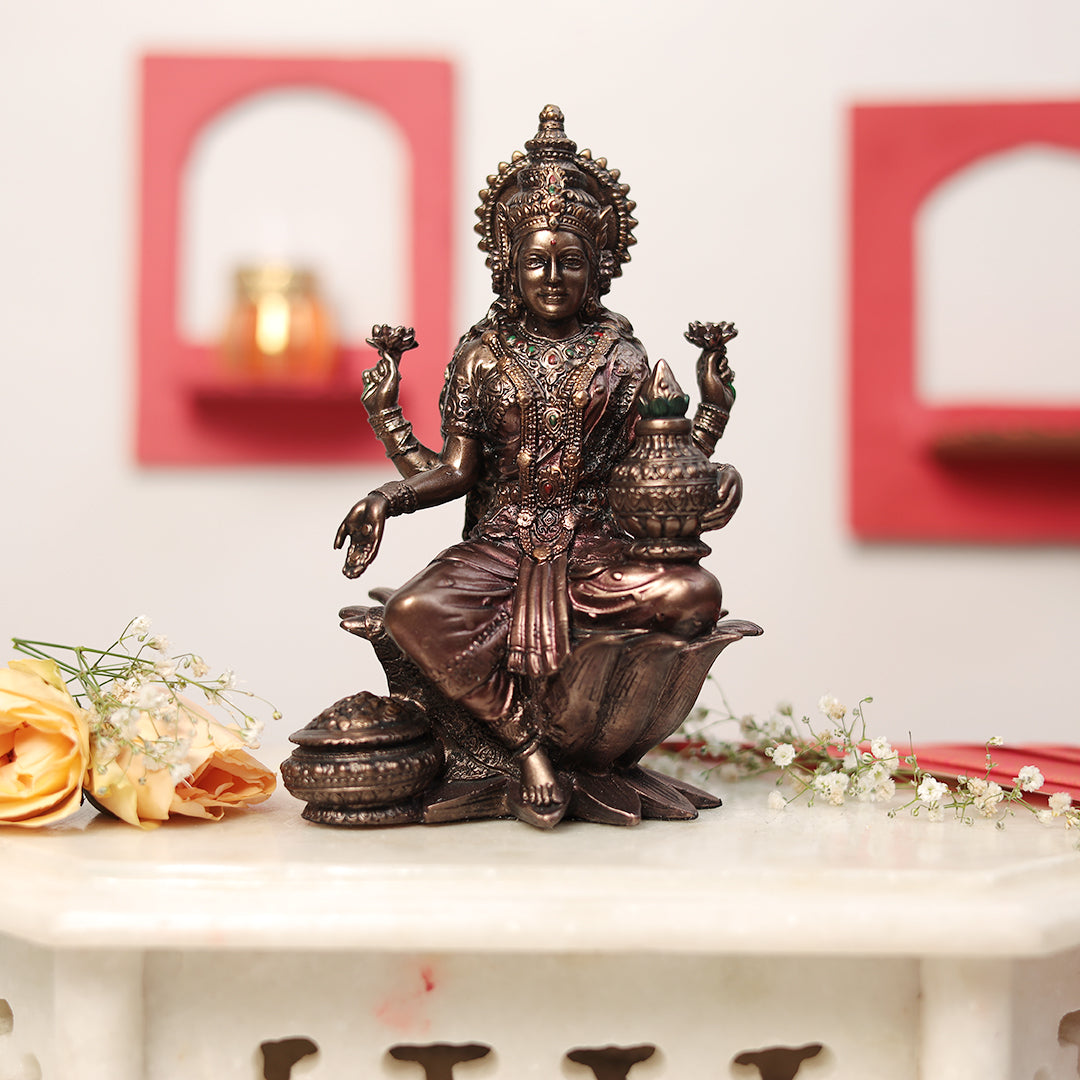 Shubh Lakshmi Ganesh Pair For Puja And Home Decor In 7"