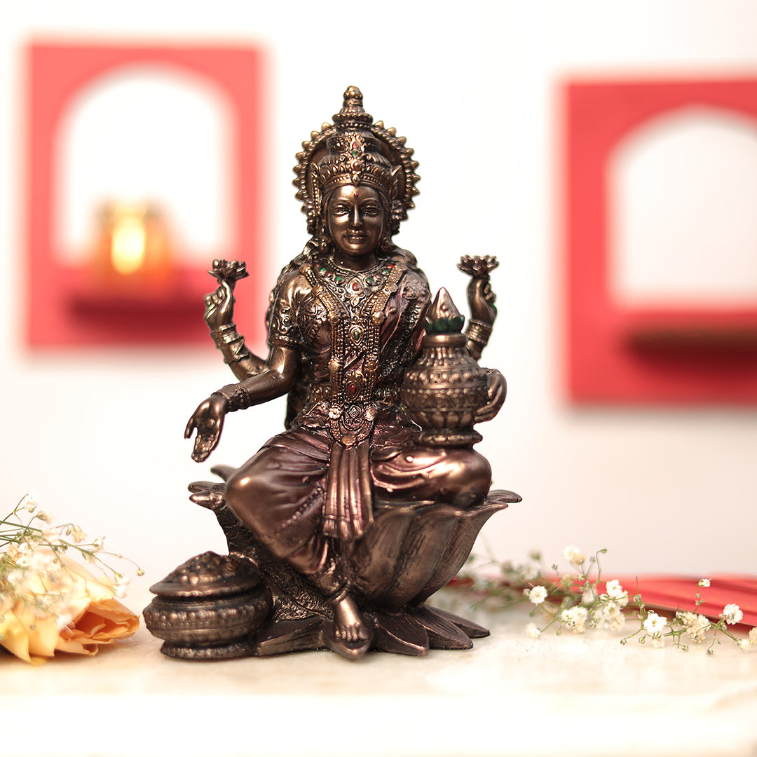 Shubh Lakshmi Ganesh Pair For Puja And Home Decor In 7"