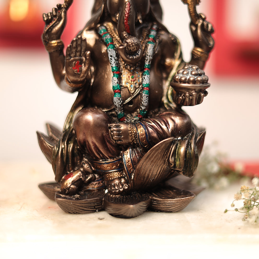 Shubh Lakshmi Ganesh Pair For Puja And Home Decor In 7"