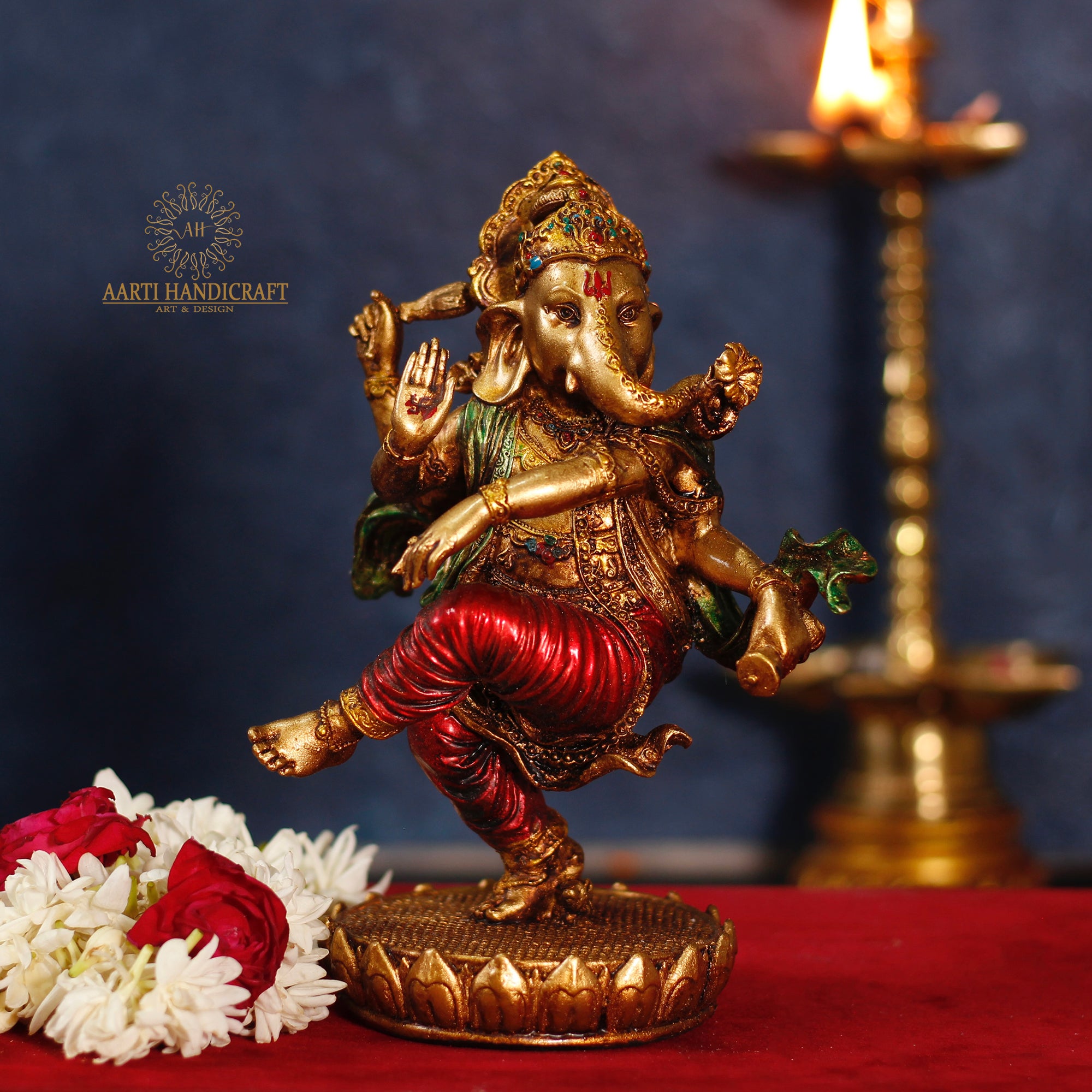 Dancing ganesha In 8 Inches