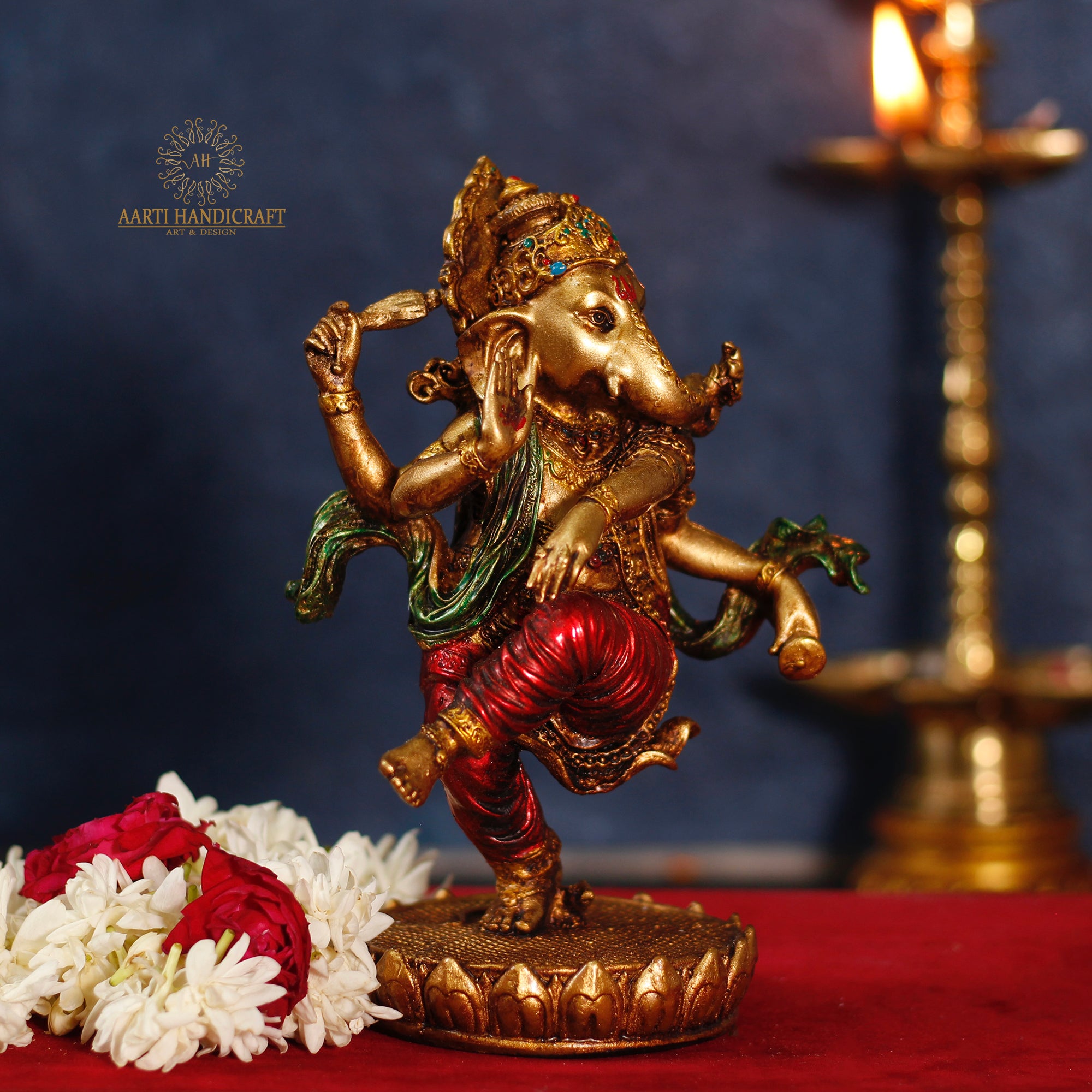 Dancing ganesha In 8 Inches