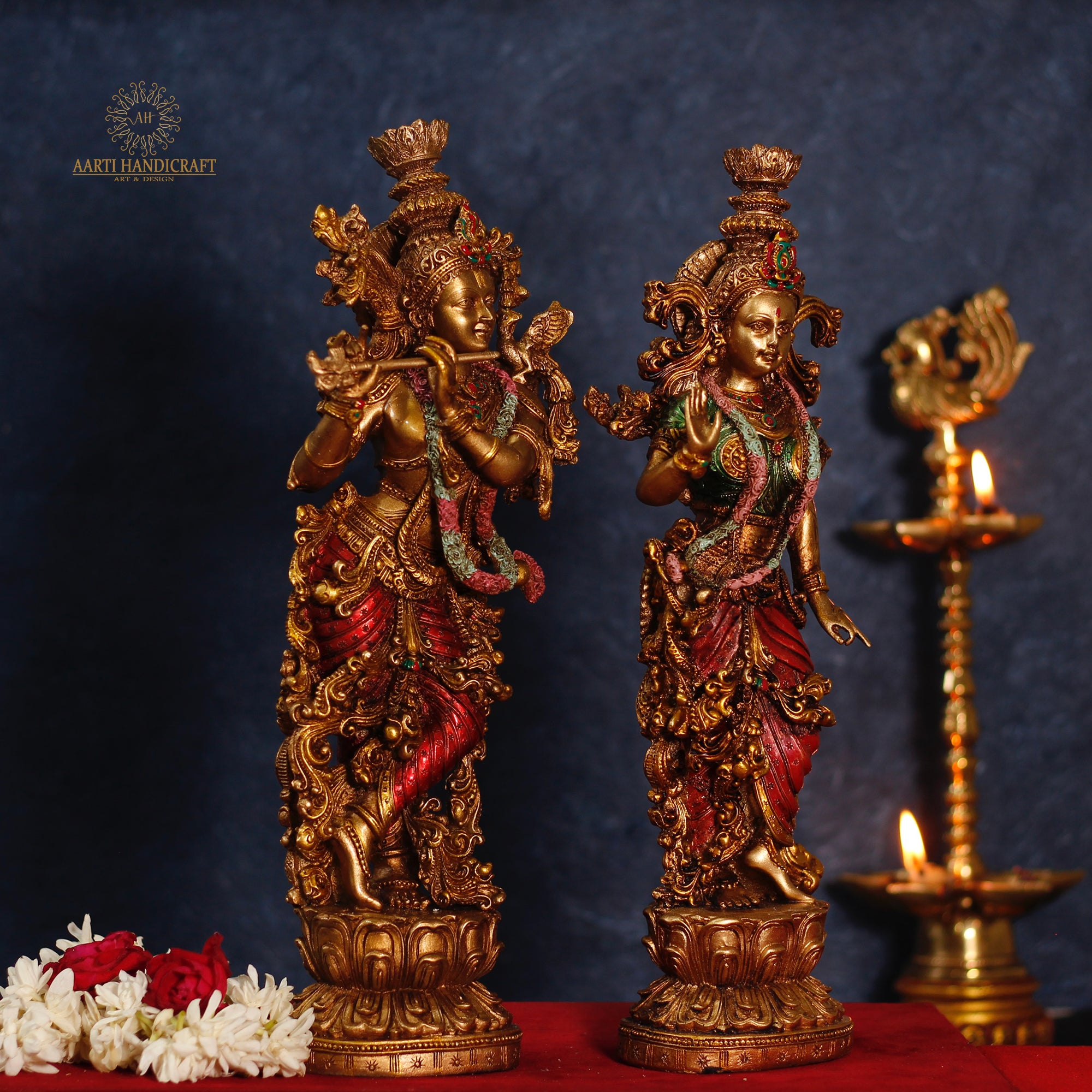 Radha and Krishna Pair in 15 Inches