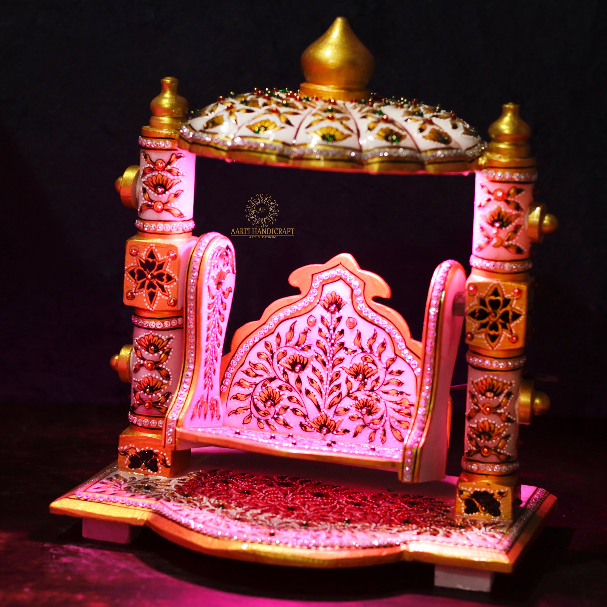 Lighting Krishna Jhula With Stone Work