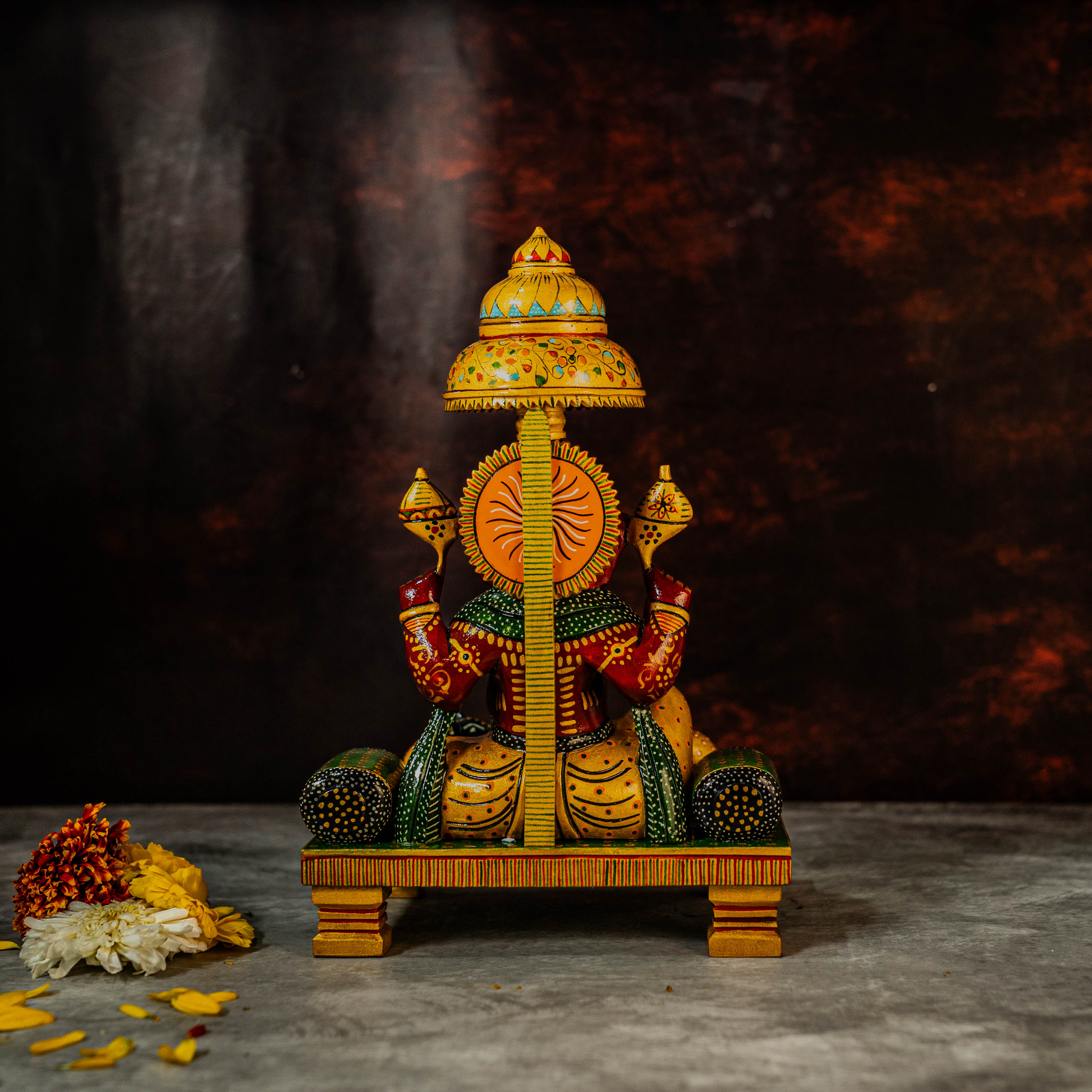 11" Chowki Ganesh | Wooden Light Weight