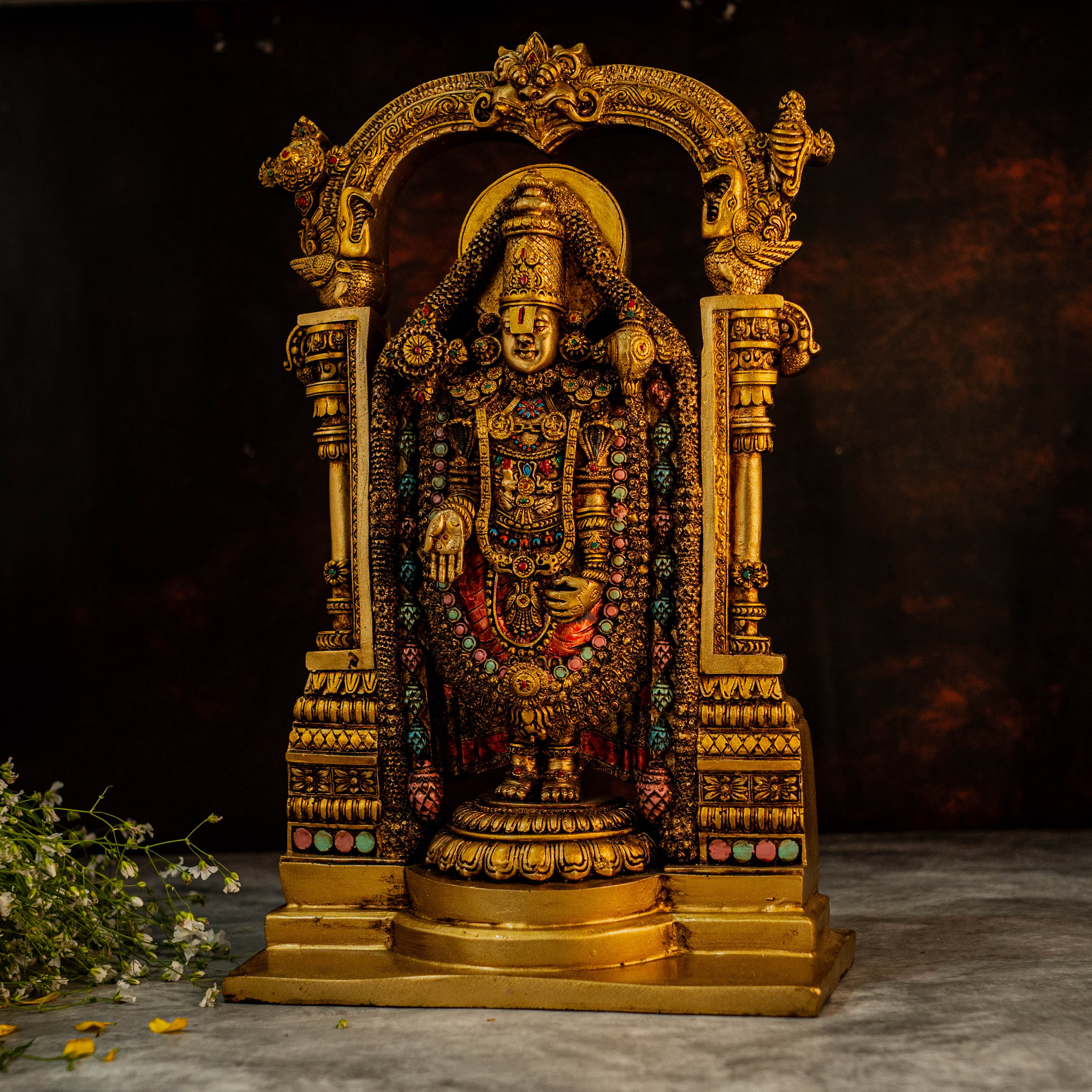 15" Tirupati Balaji In Marble Dust