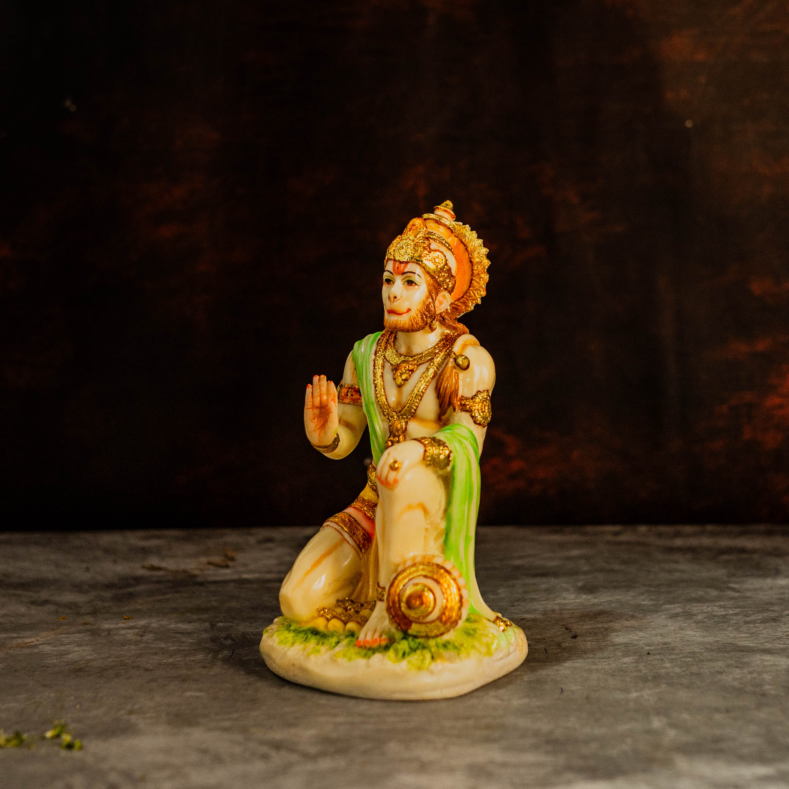 7" Blessing Sitting Hanuman Statue