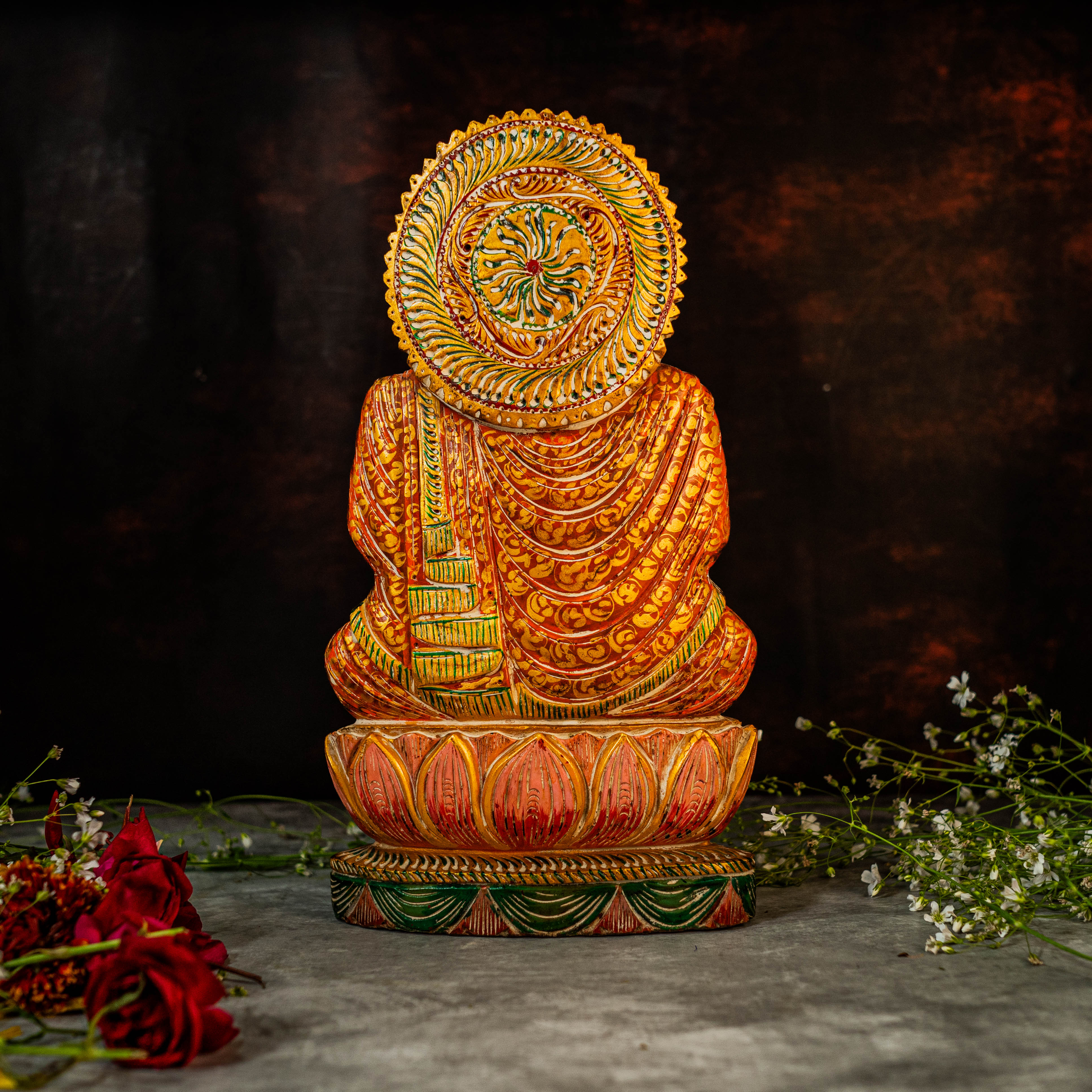 12" Handcrafted Traditional Buddha for Home Décor